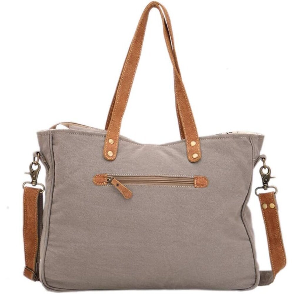 Canvas Purse for Women Lightweight Zipper Travel Shoulder Bag - Picture 4 of 6